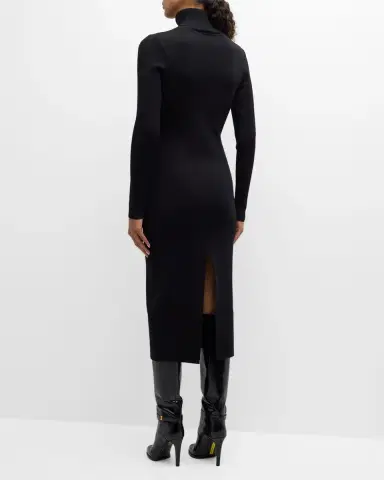 Toccin Logan Turtleneck Tie-Front Midi Dress | Thumbnail 4 Toccin Logan Turtleneck Tie-Front Midi Dress | Thumbnail 4