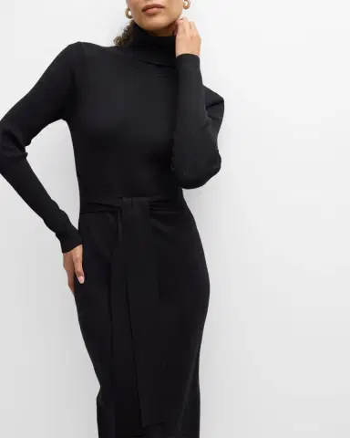 Toccin Logan Turtleneck Tie-Front Midi Dress | Thumbnail 7 Toccin Logan Turtleneck Tie-Front Midi Dress | Thumbnail 7