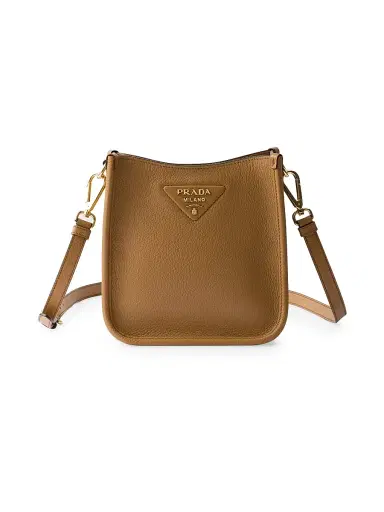 Prada Women's Mini Leather Shoulder Bag - Brown | Thumbnail 4 Prada Women's Mini Leather Shoulder Bag - Brown | Thumbnail 4