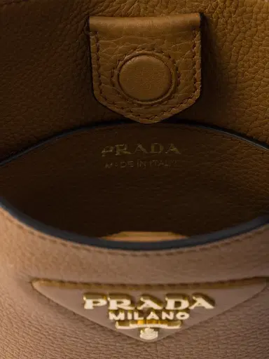 Prada Women's Mini Leather Shoulder Bag - Brown | Thumbnail 5 Prada Women's Mini Leather Shoulder Bag - Brown | Thumbnail 5