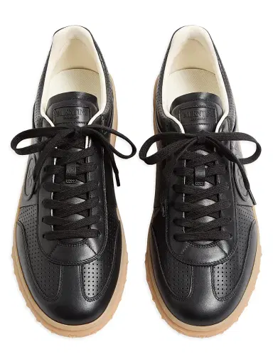 Valentino Garavani Men's Upvillage Low-Top Sneakers in Perforated Nappa Leather - Black | Thumbnail 4 Valentino Garavani Men's Upvillage Low-Top Sneakers in Perforated Nappa Leather - Black | Thumbnail 4
