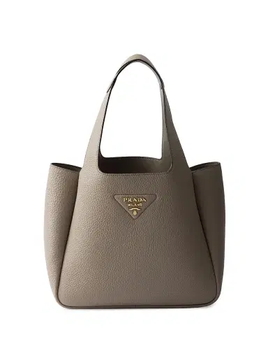 Prada Women's Leather Tote Bag - Grey | Thumbnail 1 Prada Women's Leather Tote Bag - Grey | Thumbnail 1