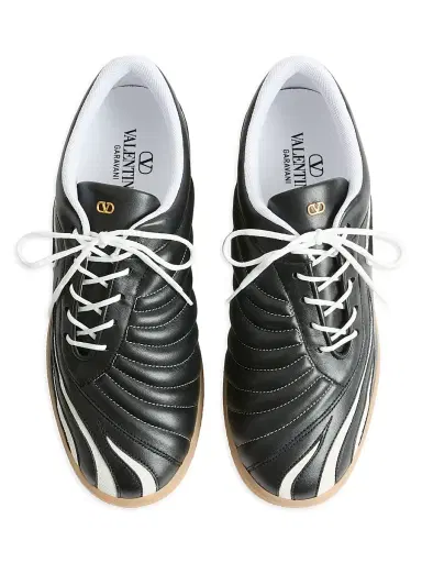 Valentino Garavani Men's Kicky Nappa Sneakers - Black | Thumbnail 4 Valentino Garavani Men's Kicky Nappa Sneakers - Black | Thumbnail 4