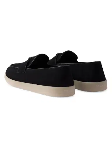 Prada Men's Suede Loafers - Black | Thumbnail 3 Prada Men's Suede Loafers - Black | Thumbnail 3