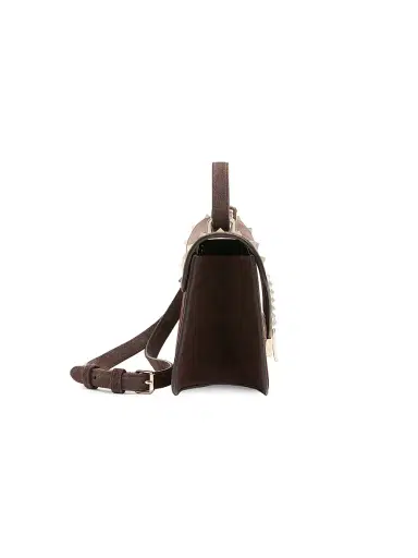 Valentino Garavani Women's Rockstud Small Suede Crossbody Bag - Ebony | Thumbnail 4 Valentino Garavani Women's Rockstud Small Suede Crossbody Bag - Ebony | Thumbnail 4