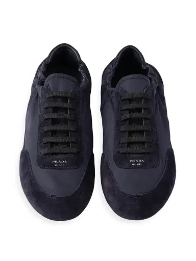 Prada Women's Collapse Re-Nylon and Suede Sneakers - Blue - Size 9 | Thumbnail 2 Prada Women's Collapse Re-Nylon and Suede Sneakers - Blue - Size 9 | Thumbnail 2