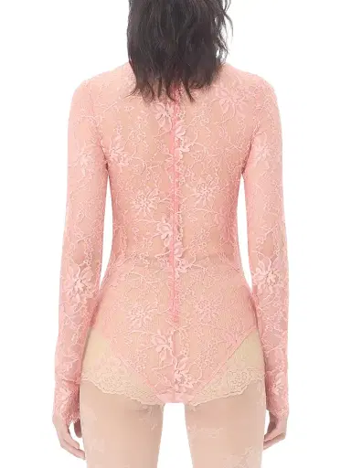 Valentino Garavani Women's Floral Lace Bodysuit - Peach Rose | Thumbnail 4 Valentino Garavani Women's Floral Lace Bodysuit - Peach Rose | Thumbnail 4