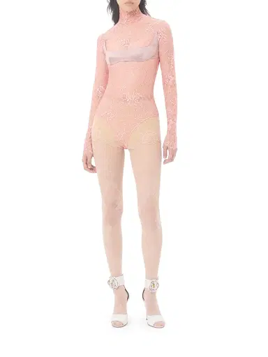Valentino Garavani Women's Floral Lace Bodysuit - Peach Rose | Thumbnail 7 Valentino Garavani Women's Floral Lace Bodysuit - Peach Rose | Thumbnail 7