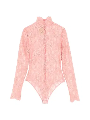 Valentino Garavani Women's Floral Lace Bodysuit - Peach Rose | Thumbnail 1 Valentino Garavani Women's Floral Lace Bodysuit - Peach Rose | Thumbnail 1