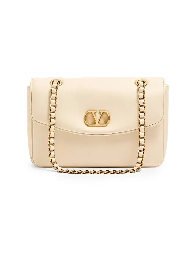 Women's Djuna Chain Shoulder Bag in Nappa Leather - Butter Women's Djuna Chain Shoulder Bag in Nappa Leather - Butter