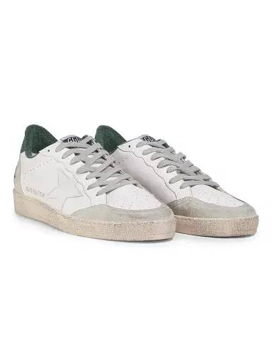 Golden Goose Men's Ballstar Textile & Leather Low-Top Sneakers - White Ice Green - Size 14 | Thumbnail 2 Golden Goose Men's Ballstar Textile & Leather Low-Top Sneakers - White Ice Green - Size 14 | Thumbnail 2