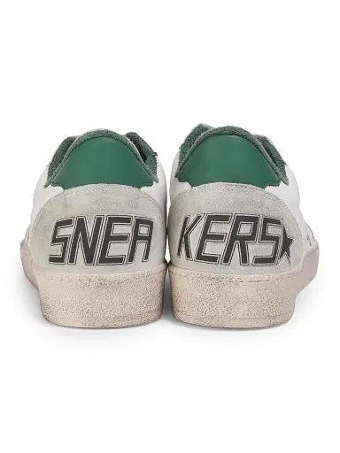 Golden Goose Men's Ballstar Textile & Leather Low-Top Sneakers - White Ice Green - Size 14 | Thumbnail 3 Golden Goose Men's Ballstar Textile & Leather Low-Top Sneakers - White Ice Green - Size 14 | Thumbnail 3