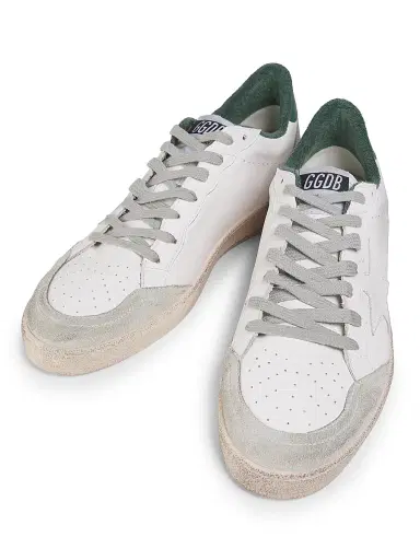 Golden Goose Men's Ballstar Textile & Leather Low-Top Sneakers - White Ice Green - Size 14 | Thumbnail 4 Golden Goose Men's Ballstar Textile & Leather Low-Top Sneakers - White Ice Green - Size 14 | Thumbnail 4
