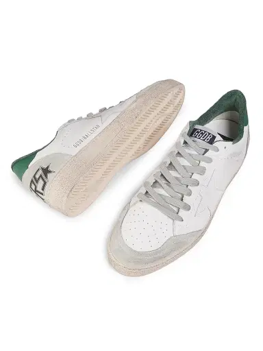 Golden Goose Men's Ballstar Textile & Leather Low-Top Sneakers - White Ice Green - Size 14 | Thumbnail 6 Golden Goose Men's Ballstar Textile & Leather Low-Top Sneakers - White Ice Green - Size 14 | Thumbnail 6