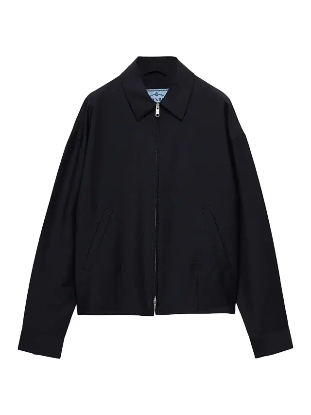 Women's Kid Mohair Blouson Jacket - Blue Women's Kid Mohair Blouson Jacket - Blue