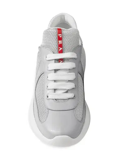 Prada Women's America's Cup Biker Fabric Sneakers - Grey - Size 11 | Thumbnail 2 Prada Women's America's Cup Biker Fabric Sneakers - Grey - Size 11 | Thumbnail 2