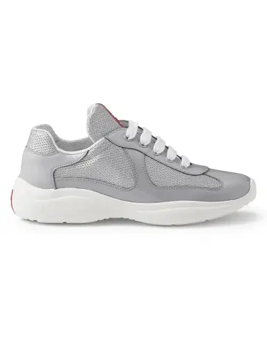 Prada Women's America's Cup Biker Fabric Sneakers - Grey - Size 11 | Thumbnail 1 Prada Women's America's Cup Biker Fabric Sneakers - Grey - Size 11 | Thumbnail 1