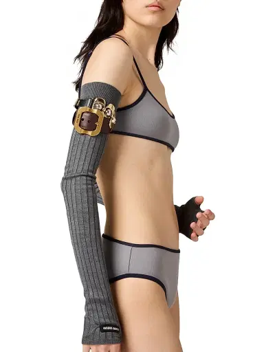 Miu Miu Women's Technical Knit Swimsuit Bottom - Grey - Size 6 | Thumbnail 3 Miu Miu Women's Technical Knit Swimsuit Bottom - Grey - Size 6 | Thumbnail 3