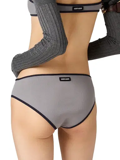 Miu Miu Women's Technical Knit Swimsuit Bottom - Grey - Size 6 | Thumbnail 4 Miu Miu Women's Technical Knit Swimsuit Bottom - Grey - Size 6 | Thumbnail 4