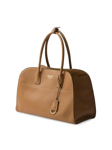 Prada Women's Leather Tote Bag - Brown | Thumbnail 2 Prada Women's Leather Tote Bag - Brown | Thumbnail 2