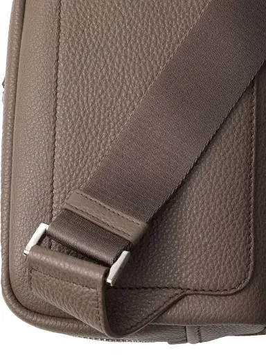 Prada Men's Leather Shoulder Bag - Grey | Thumbnail 4 Prada Men's Leather Shoulder Bag - Grey | Thumbnail 4