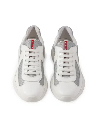 Prada Men's Patent Leather and Technical Fabric America's Cup Sneakers - White - Size 8.5 | Thumbnail 2 Prada Men's Patent Leather and Technical Fabric America's Cup Sneakers - White - Size 8.5 | Thumbnail 2
