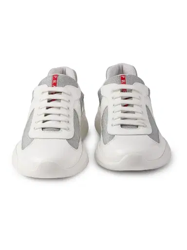 Prada Men's Patent Leather and Technical Fabric America's Cup Sneakers - White - Size 8.5 | Thumbnail 4 Prada Men's Patent Leather and Technical Fabric America's Cup Sneakers - White - Size 8.5 | Thumbnail 4