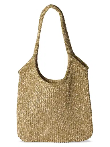 Miu Miu Women's Ivy Sequin Mesh Shoulder Bag - Beige | Thumbnail 4 Miu Miu Women's Ivy Sequin Mesh Shoulder Bag - Beige | Thumbnail 4