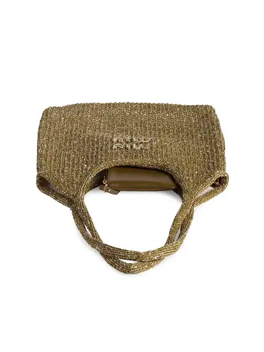 Miu Miu Women's Ivy Sequin Mesh Shoulder Bag - Beige | Thumbnail 5 Miu Miu Women's Ivy Sequin Mesh Shoulder Bag - Beige | Thumbnail 5