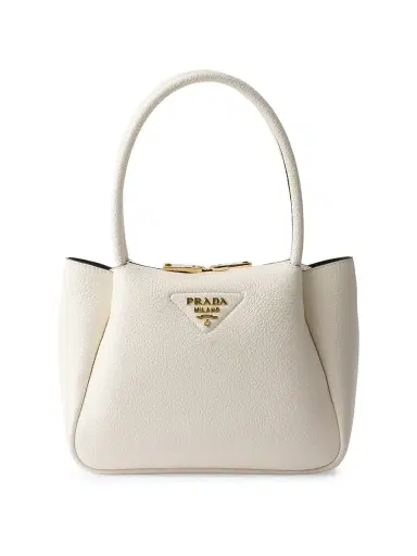 Prada Women's Flou Small Leather Shoulder Bag - White | Thumbnail 1 Prada Women's Flou Small Leather Shoulder Bag - White | Thumbnail 1