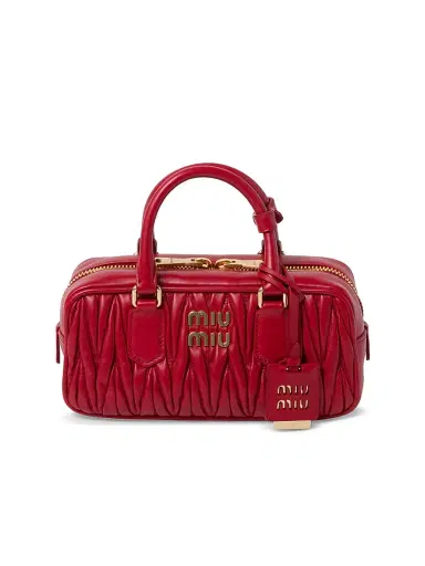 Miu Miu Women's Arcadie Matelassé Nappa Leather Top Handle Bag | Thumbnail 1 Miu Miu Women's Arcadie Matelassé Nappa Leather Top Handle Bag | Thumbnail 1