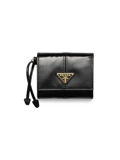 Prada Women's Small Leather Wallet - Black | Thumbnail 1 Prada Women's Small Leather Wallet - Black | Thumbnail 1