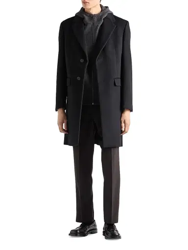 Prada Men's Wool and Cashmere Zipper Vest - Grey | Thumbnail 6 Prada Men's Wool and Cashmere Zipper Vest - Grey | Thumbnail 6