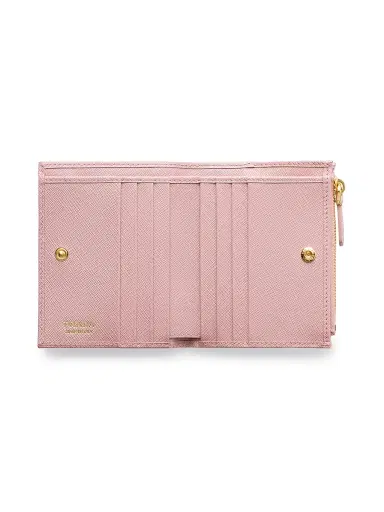 Prada Women's Small Saffiano Leather Wallet - Pink | Thumbnail 2 Prada Women's Small Saffiano Leather Wallet - Pink | Thumbnail 2