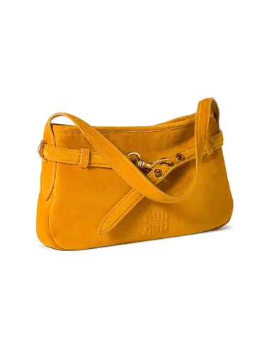 Miu Miu Women's Aventure Suede Bag - Yellow | Thumbnail 2 Miu Miu Women's Aventure Suede Bag - Yellow | Thumbnail 2