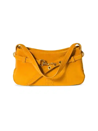 Miu Miu Women's Aventure Suede Bag - Yellow | Thumbnail 1 Miu Miu Women's Aventure Suede Bag - Yellow | Thumbnail 1