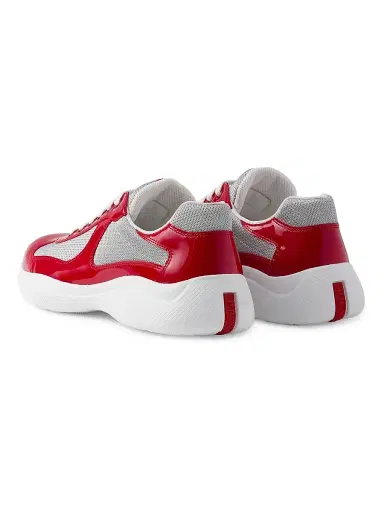 Prada Men's Patent Leather and Technical Fabric America's Cup Sneakers - Red - Size 12.5 | Thumbnail 3 Prada Men's Patent Leather and Technical Fabric America's Cup Sneakers - Red - Size 12.5 | Thumbnail 3