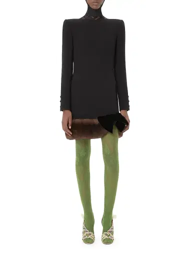 Valentino Garavani Women's Wool Crepe Short Dress - Black - Size 4 | Thumbnail 7 Valentino Garavani Women's Wool Crepe Short Dress - Black - Size 4 | Thumbnail 7