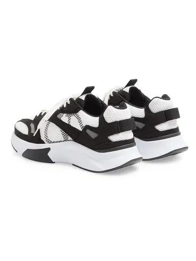 Valentino Garavani Men's Demivee Sneakers in Mesh Fabric with Suede Inserts - Black Grey - Size 13 | Thumbnail 3 Valentino Garavani Men's Demivee Sneakers in Mesh Fabric with Suede Inserts - Black Grey - Size 13 | Thumbnail 3