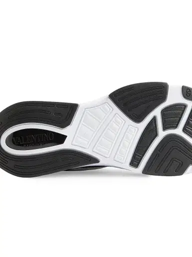 Valentino Garavani Men's Demivee Sneakers in Mesh Fabric with Suede Inserts - Black Grey - Size 13 | Thumbnail 7 Valentino Garavani Men's Demivee Sneakers in Mesh Fabric with Suede Inserts - Black Grey - Size 13 | Thumbnail 7