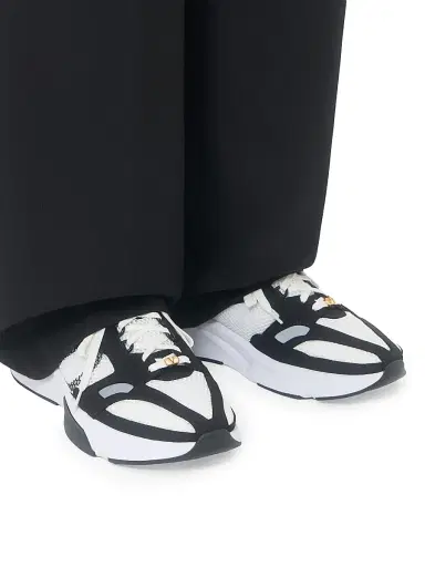 Valentino Garavani Men's Demivee Sneakers in Mesh Fabric with Suede Inserts - Black Grey - Size 13 | Thumbnail 8 Valentino Garavani Men's Demivee Sneakers in Mesh Fabric with Suede Inserts - Black Grey - Size 13 | Thumbnail 8