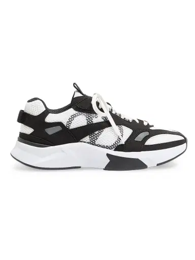 Valentino Garavani Men's Demivee Sneakers in Mesh Fabric with Suede Inserts - Black Grey - Size 13 | Thumbnail 1 Valentino Garavani Men's Demivee Sneakers in Mesh Fabric with Suede Inserts - Black Grey - Size 13 | Thumbnail 1