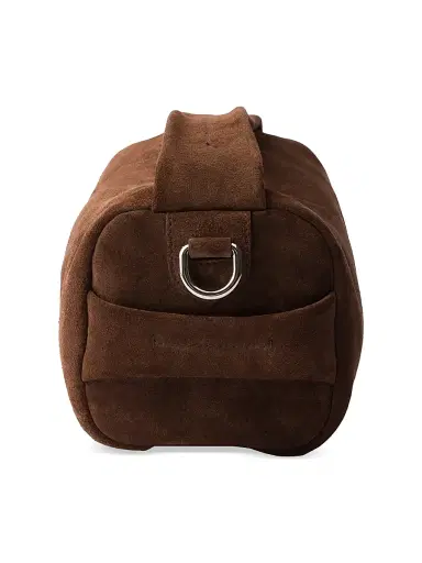 Prada Men's Suede Leather Shoulder Bag - Brown | Thumbnail 4 Prada Men's Suede Leather Shoulder Bag - Brown | Thumbnail 4
