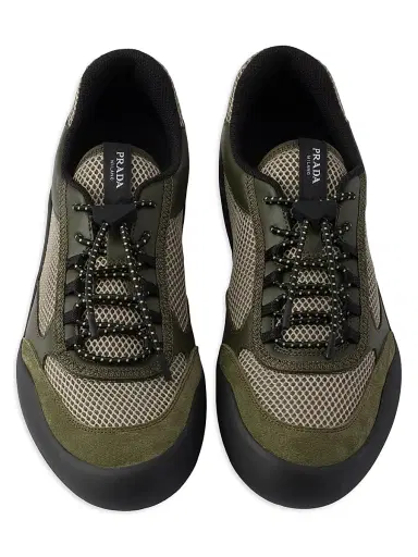 Prada Women's Speedrock Mesh Fabric Sneakers - Green - Size 5.5 | Thumbnail 3 Prada Women's Speedrock Mesh Fabric Sneakers - Green - Size 5.5 | Thumbnail 3