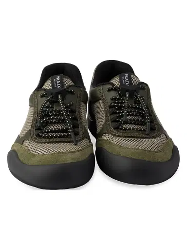 Prada Women's Speedrock Mesh Fabric Sneakers - Green - Size 5.5 | Thumbnail 4 Prada Women's Speedrock Mesh Fabric Sneakers - Green - Size 5.5 | Thumbnail 4