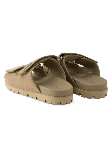 Prada Men's Suede Band Sandals - Beige Khaki | Thumbnail 3 Prada Men's Suede Band Sandals - Beige Khaki | Thumbnail 3