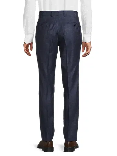 Isaia Men's Extended-Tab Woven Trousers - Blue | Thumbnail 5 Isaia Men's Extended-Tab Woven Trousers - Blue | Thumbnail 5
