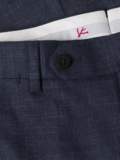 Isaia Men's Extended-Tab Woven Trousers - Blue | Thumbnail 6 Isaia Men's Extended-Tab Woven Trousers - Blue | Thumbnail 6