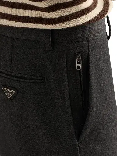 Prada Men's Wool Pants - Grey - Size 38 | Thumbnail 4 Prada Men's Wool Pants - Grey - Size 38 | Thumbnail 4