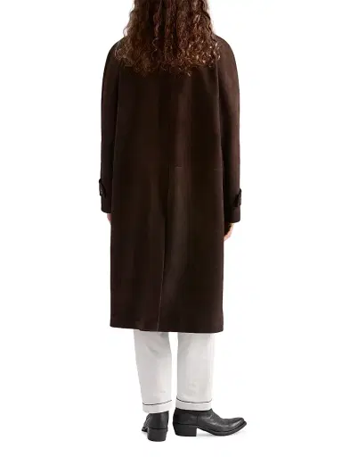 Prada Men's Suede Coat - Brown | Thumbnail 3 Prada Men's Suede Coat - Brown | Thumbnail 3